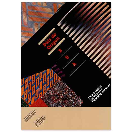 Pais de Origen. Una Decada de Tapetes Contemporaneos. Art Print | US Information Agency - Framed Poster - 30x40 cm / 12x16″ - Black frame