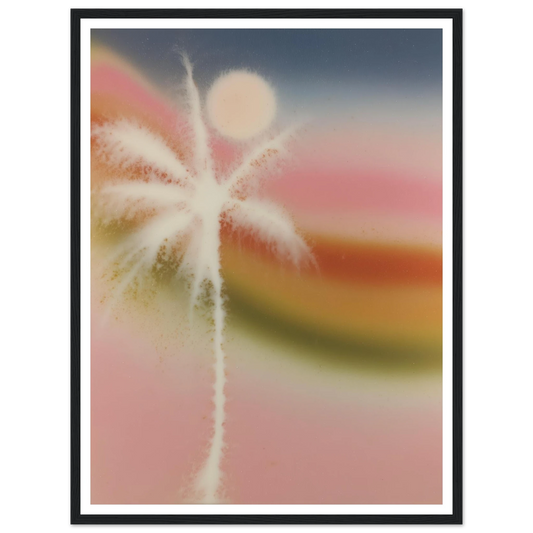 Palm and Moon Pop - Framed Poster - 30x40 cm / 12x16″ - Black frame