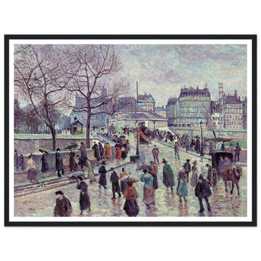 Paris, le Pont de l’Archevêché (1896) Art Print | Maximilien Luce - Framed Poster - 30x40 cm / 12x16″ - Black frame