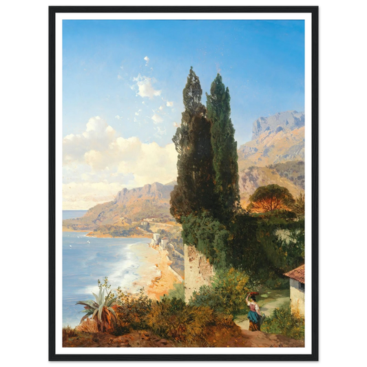 Partie Di Monaco Bei Nizza Art Print | Albert Zimmermann - Framed Poster - 30x40 cm / 12x16″ - Black frame
