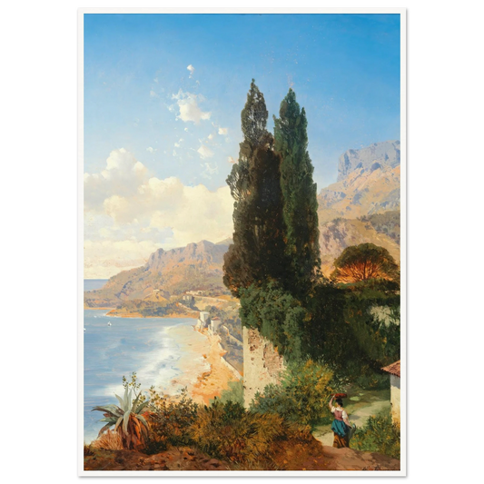 Partie Di Monaco Bei Nizza Art Print | Albert Zimmermann - Framed Poster - 30x40 cm / 12x16″ - Black frame