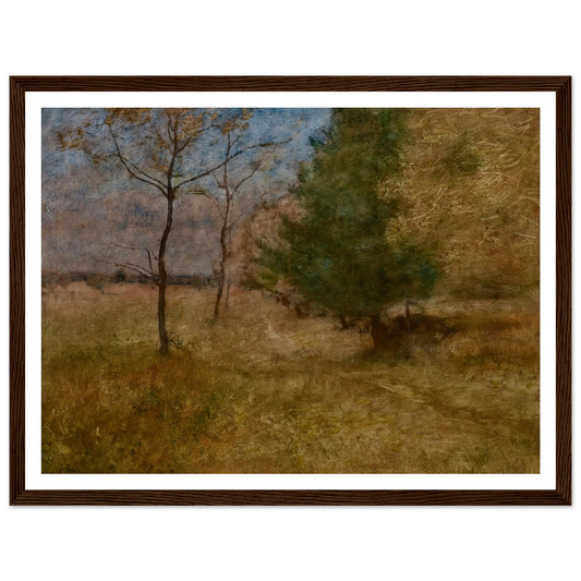 Path through the Woods (circa 1892) Art Print | George Inness - Framed Poster - 30x40 cm / 12x16″ - Black frame