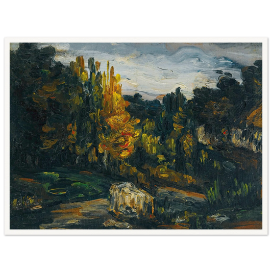 Paysage (1866) Art Print | Paul Cezanne - Framed Poster - 30x40 cm / 12x16″ - Black frame