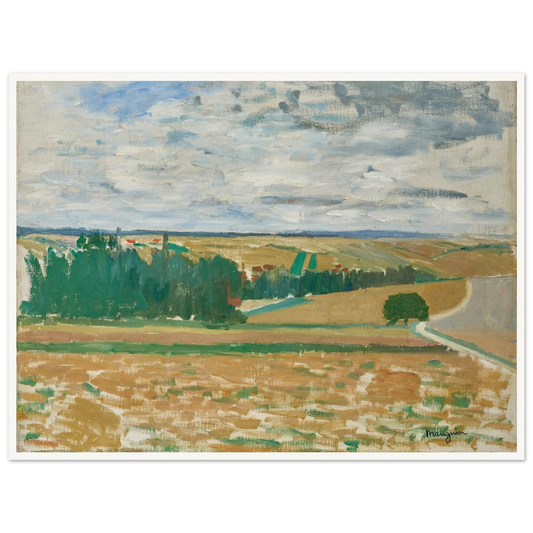 Paysage Beauce (1890-1900) Art Print | Henri Manguin - Framed Poster - 30x40 cm / 12x16″ - Black frame