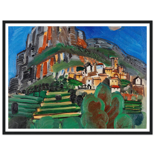 Paysage de Saint-Jeannet (1920) Art Print | Raoul Dufy - Framed Poster - 30x40 cm / 12x16″ - Black frame