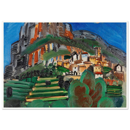Paysage de Saint-Jeannet (1920) Art Print | Raoul Dufy - Framed Poster - 30x40 cm / 12x16″ - Black frame