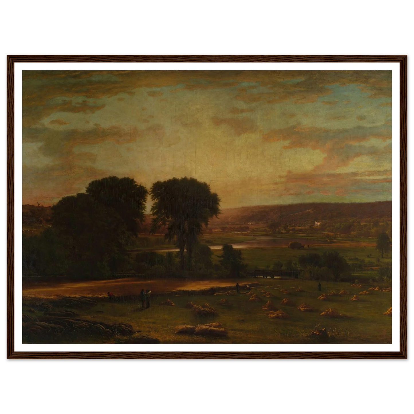 Peace and Plenty (1865) Art Print | George Inness - Framed Poster - 30x40 cm / 12x16″ - Black frame