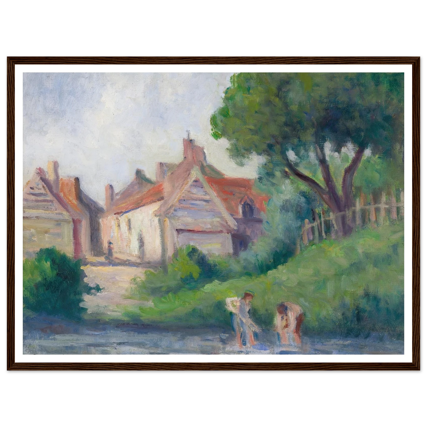 Pecquigny Art Print | Maximilien Luce - Framed Poster - 30x40 cm / 12x16″ - Black frame