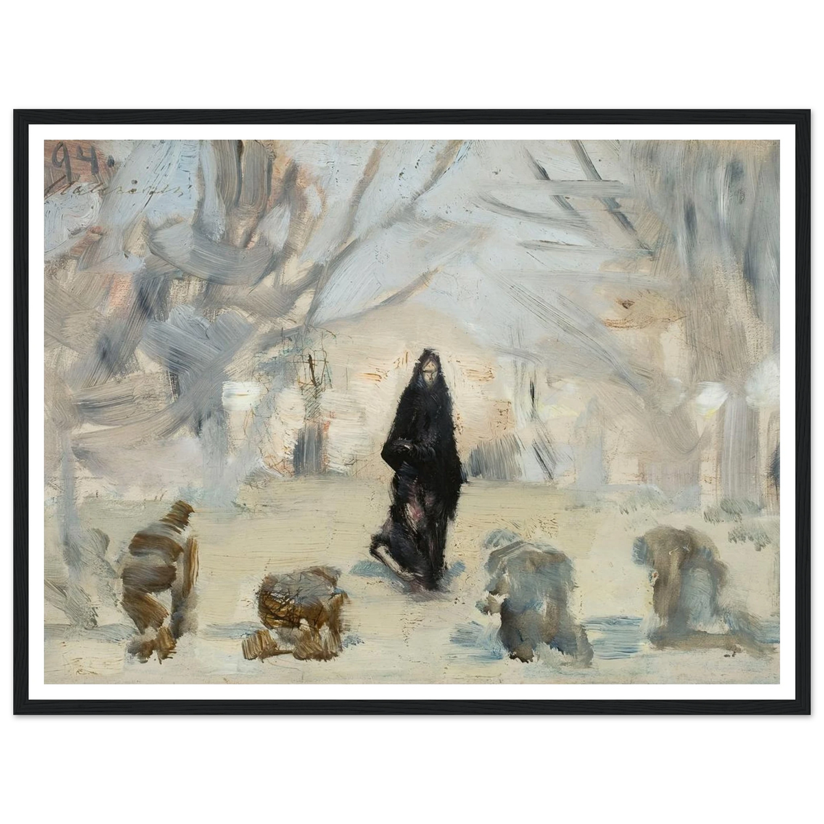Phantom (1894) Art Print | Jacek Malczewski - Framed Poster - 30x40 cm / 12x16″ - Black frame