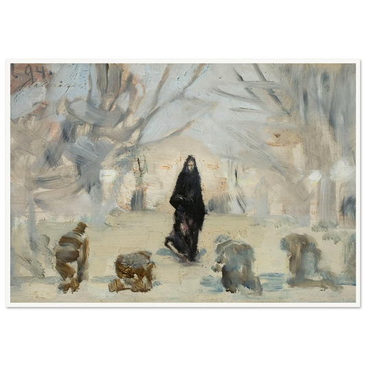 Phantom (1894) Art Print | Jacek Malczewski - Framed Poster - 30x40 cm / 12x16″ - Black frame