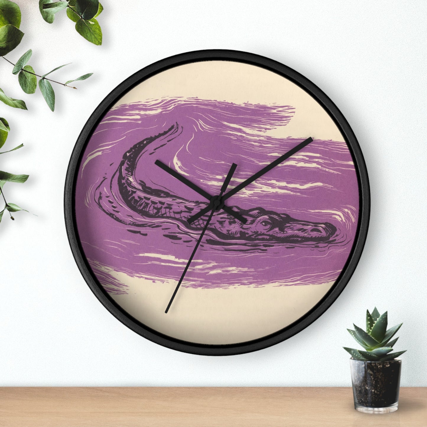 Picken’s Treasure Hunt Pl.05 Wall Clock | Norman Davis - Black - Black Base - 10"