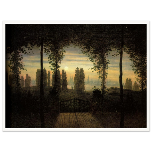 Picture in Remembrance of Johann Emanuel Bermer (1817) Art Print | Caspar David Friedrich - Framed Poster - 30x40 cm / 12x16″ - Black frame