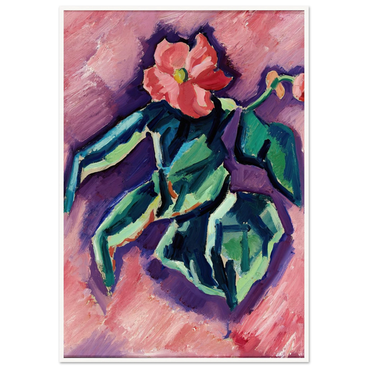 Pink Begonias (1928-1929) Art Print | Marsden Hartley - Framed Poster - 30x40 cm / 12x16″ - Black frame