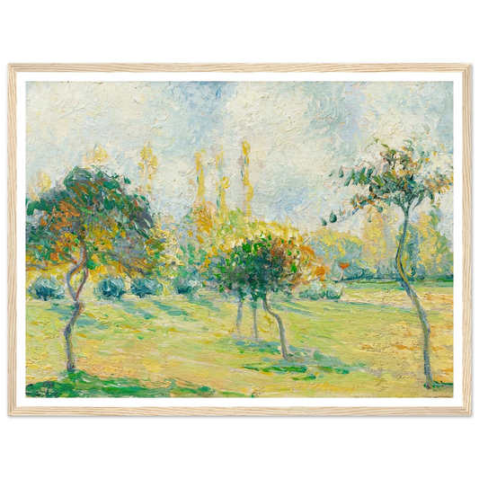 Pommiers, effet d’automne Art Print | Camille Pissarro - Framed Poster - 30x40 cm / 12x16″ - Black frame
