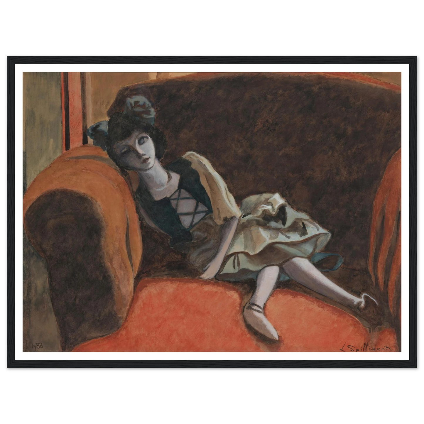 Pop (1933) Art Print | Leon Spilliaert - Framed Poster - 30x40 cm / 12x16″ - Black frame