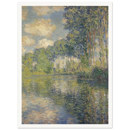 Poplars on the Epte (1891) Art Print | Claude Monet - Framed Poster - 30x40 cm / 12x16″ - Black frame