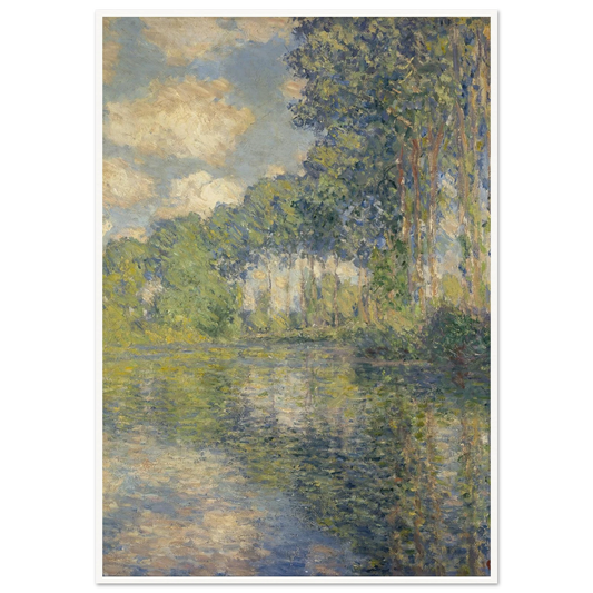 Poplars on the Epte (1891) Art Print | Claude Monet - Framed Poster - 30x40 cm / 12x16″ - Black frame