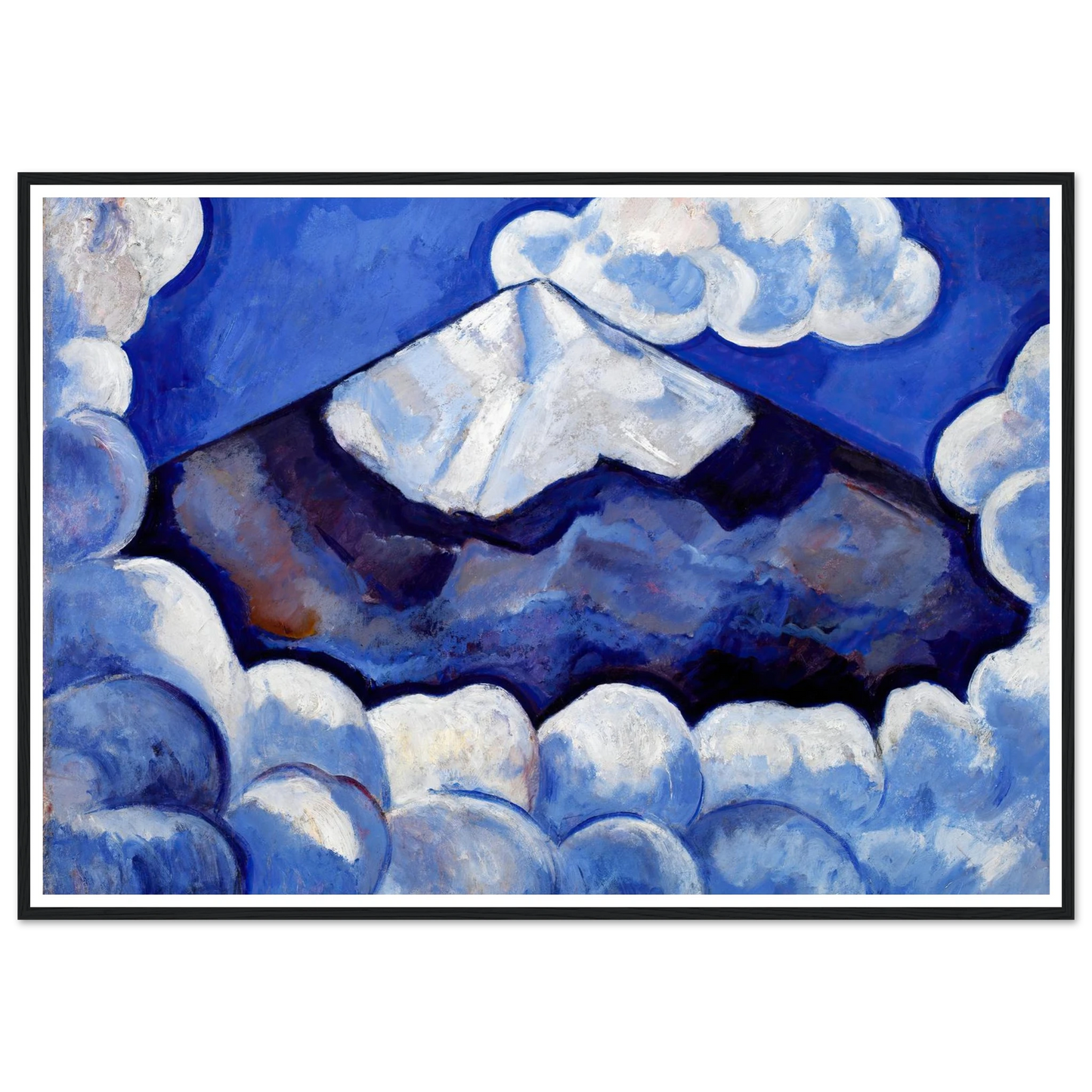 Popocatepetl, Spirited Morning– Mexico (1932) Art Print | Marsden Hartley - Framed Poster - 30x40 cm / 12x16″ - Black frame