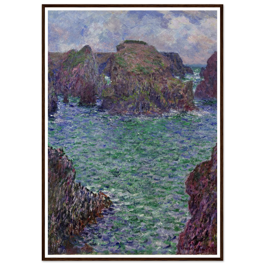 Port-Goulphar, Belle-Île (1887) Art Print | Claude Monet - Framed Poster - 30x40 cm / 12x16″ - Black frame