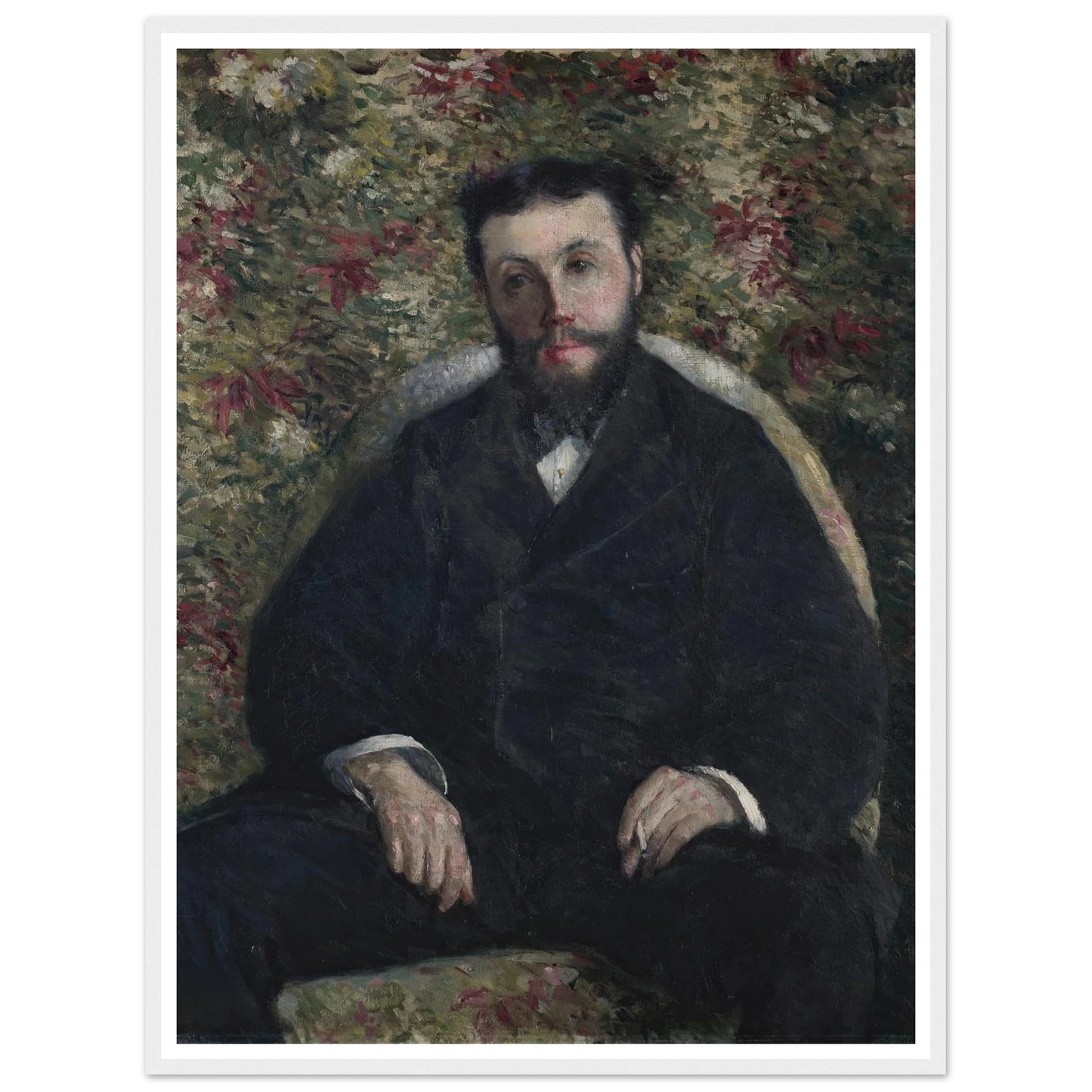 Portrait de A. Cassabois (1877) Art Print | Gustave Caillebotte - Framed Poster - 30x40 cm / 12x16″ - Black frame