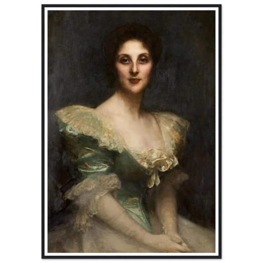 Portrait de Fanny Thérèse Reinach (1896) Art Print | Pascal Adolphe Jean Dagnan Bouveret - Framed Poster - 30x40 cm / 12x16″ - Black frame