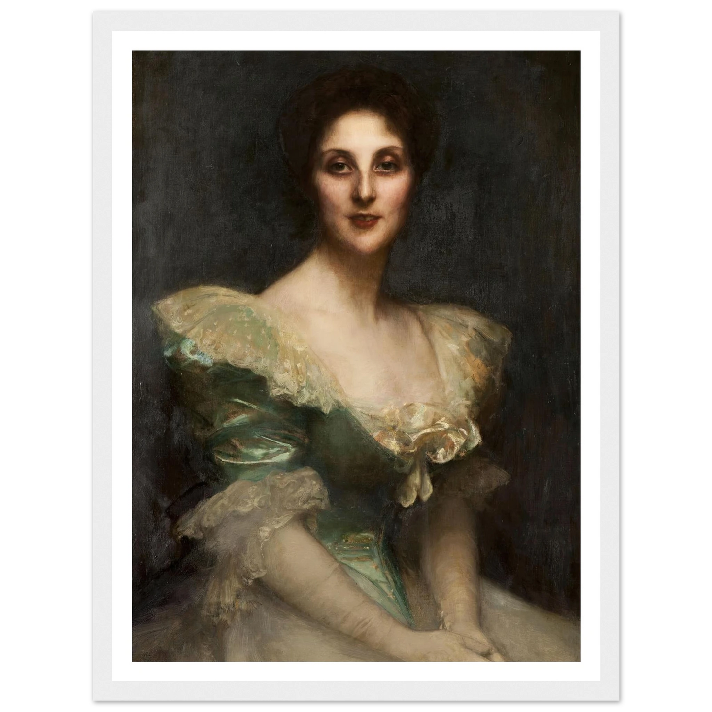 Portrait de Fanny Thérèse Reinach (1896) Art Print | Pascal Adolphe Jean Dagnan Bouveret - Framed Poster - 30x40 cm / 12x16″ - Black frame