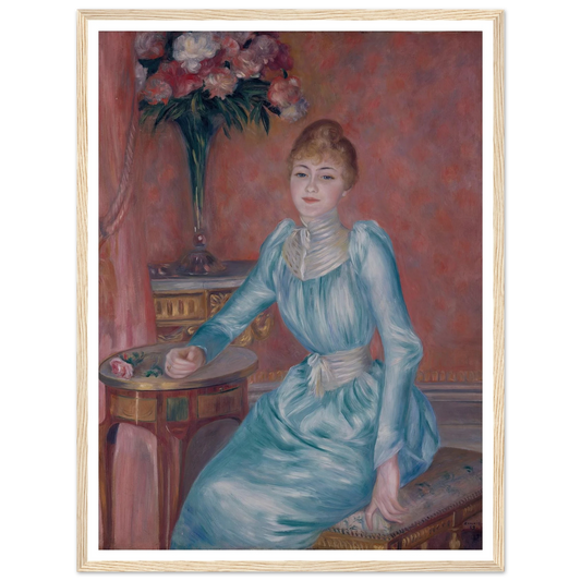 Portrait de Madame de Bonnières (1889) Art Print | Pierre Auguste Renoir - Framed Poster - 30x40 cm / 12x16″ - Black frame