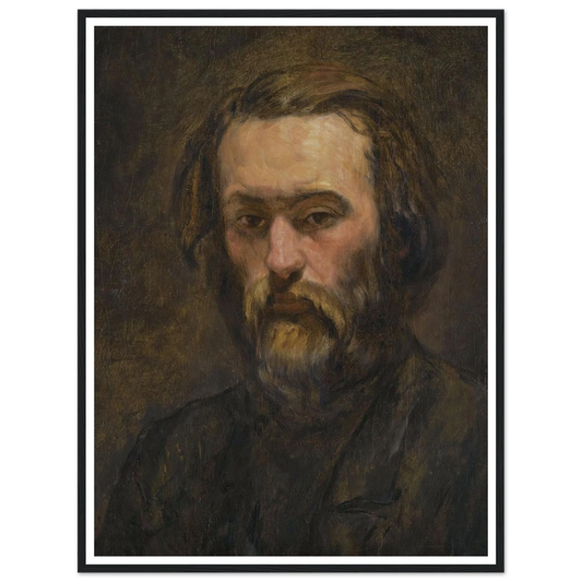 Portrait D’homme (circa 1862-64) Art Print | Paul Cezanne - Framed Poster - 30x40 cm / 12x16″ - Black frame