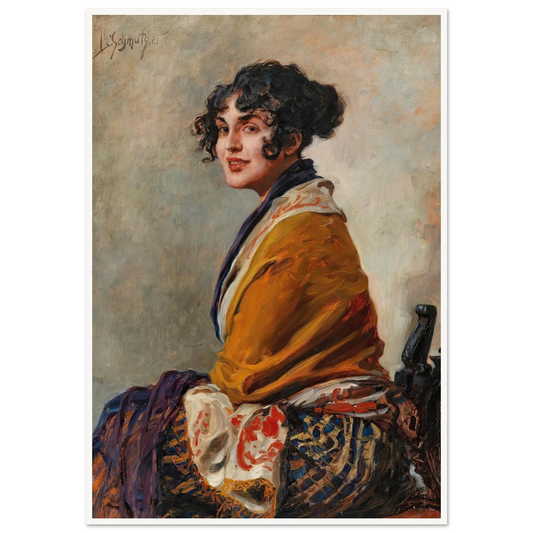 Portrait Lili Marberg Art Print | Leopold Schmutzler - Framed Poster - 30x40 cm / 12x16″ - Black frame