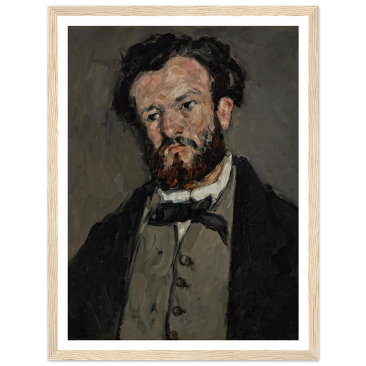 Portrait of Anthony Valabrègue Art Print | Paul Cezanne - Framed Poster - 30x40 cm / 12x16″ - Black frame