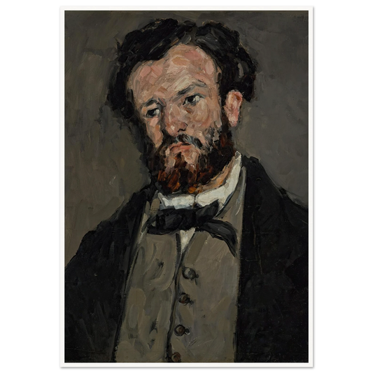 Portrait of Anthony Valabrègue Art Print | Paul Cezanne - Framed Poster - 30x40 cm / 12x16″ - Black frame