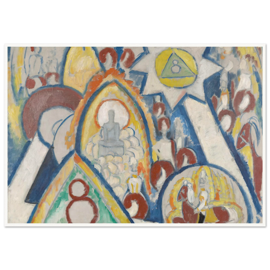 Portrait of Berlin (1913) Art Print | Marsden Hartley - Framed Poster - 30x40 cm / 12x16″ - Black frame