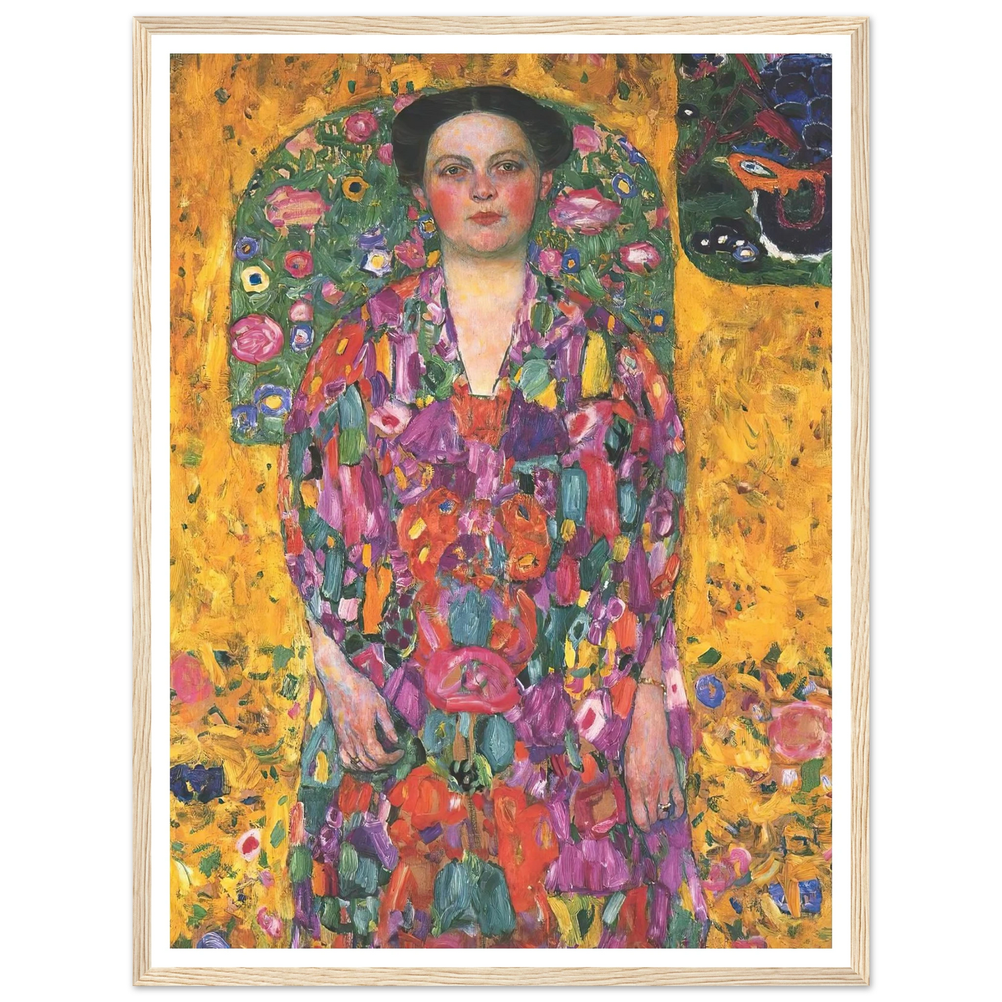 Portrait of Eugenia Primavesi (1913) Art Print | Gustav Klimt - Framed Poster - 30x40 cm / 12x16″ - Black frame