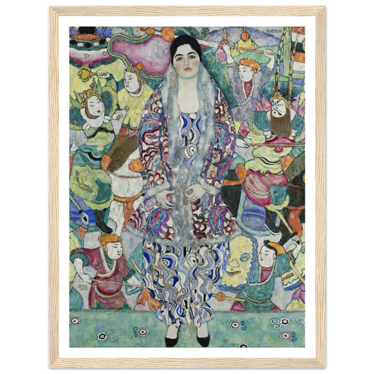 Portrait of Friederike Maria Beer (1916) Art Print | Gustav Klimt - Framed Poster - 30x40 cm / 12x16″ - Black frame