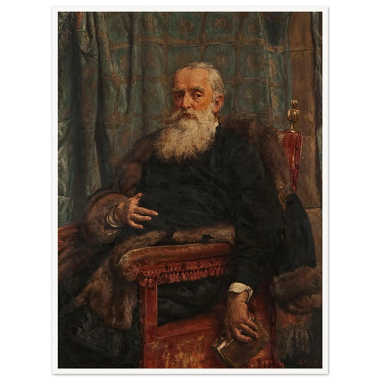 Portrait of Henryk Krajewski (1892) Art Print | Jan Matejko - Framed Poster - 30x40 cm / 12x16″ - Black frame
