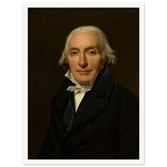 Portrait Of Jean-Pierre Delahaye Art Print | Jacques Louis David - Framed Poster - 30x40 cm / 12x16″ - Black frame