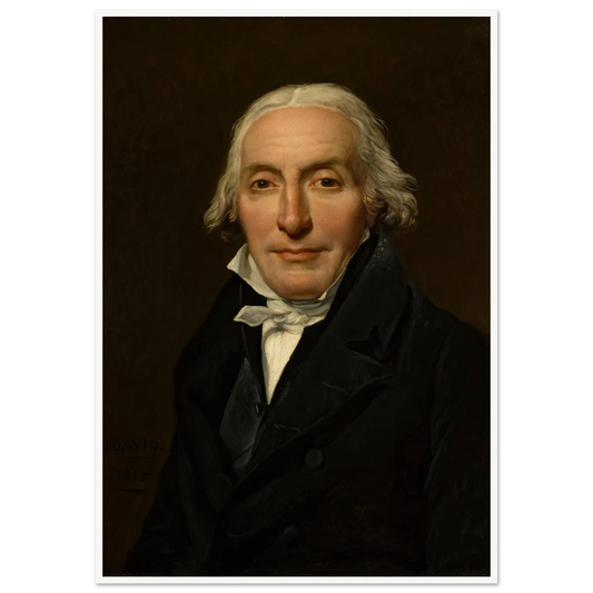 Portrait Of Jean-Pierre Delahaye Art Print | Jacques Louis David - Framed Poster - 30x40 cm / 12x16″ - Black frame