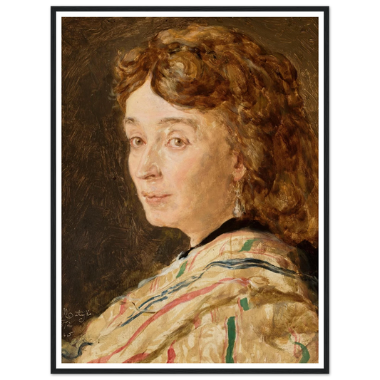 Portrait of Ludwika Groppler (1872) Art Print | Jan Matejko - Framed Poster - 30x40 cm / 12x16″ - Black frame