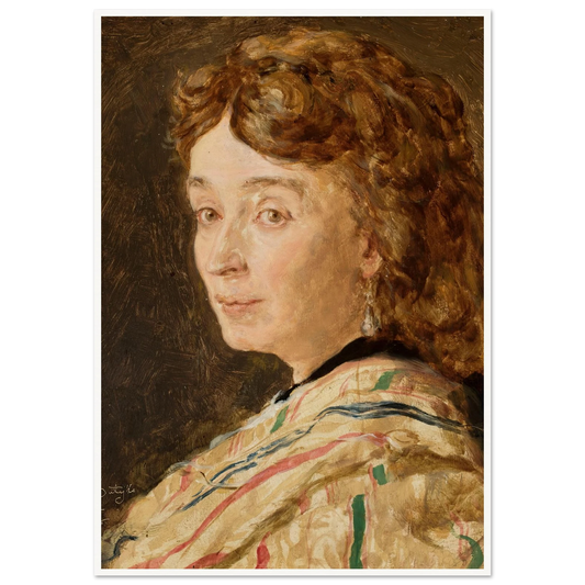 Portrait of Ludwika Groppler (1872) Art Print | Jan Matejko - Framed Poster - 30x40 cm / 12x16″ - Black frame