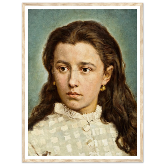 Portrait of Maria Levittoux (1872) Art Print | Jan Matejko - Framed Poster - 30x40 cm / 12x16″ - Black frame