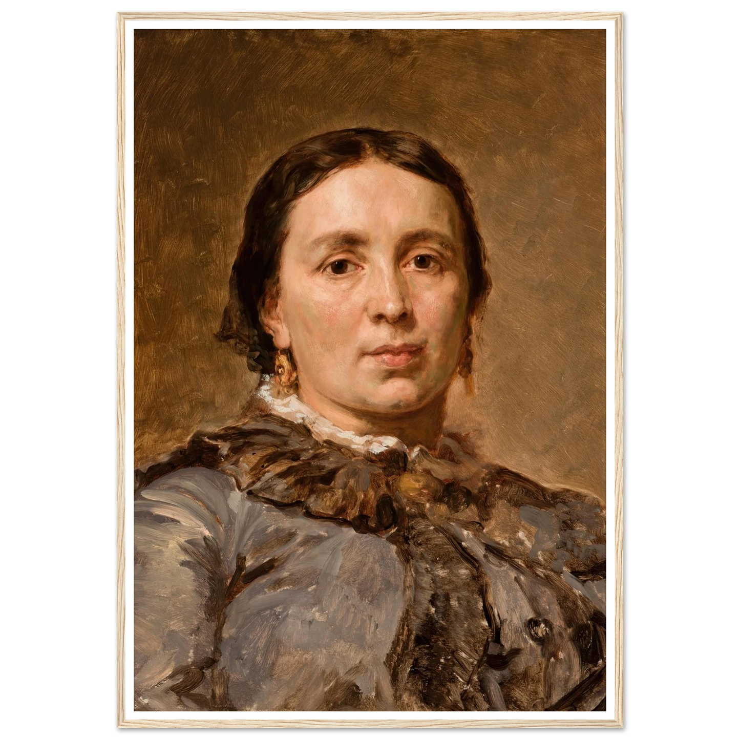 Portrait of Maria née Matejko GoIIchowska (1836-1917) (1882) Art Print | Jan Matejko - Framed Poster - 30x40 cm / 12x16″ - Black frame