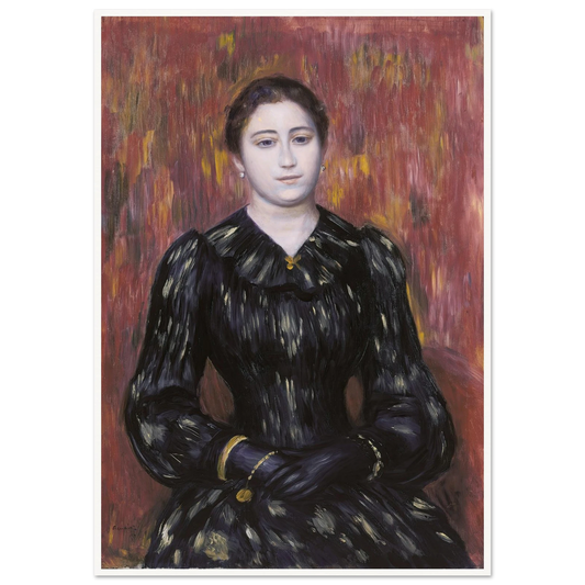 Portrait of Mme. Paulin Art Print | Pierre Auguste Renoir - Framed Poster - 30x40 cm / 12x16″ - Black frame
