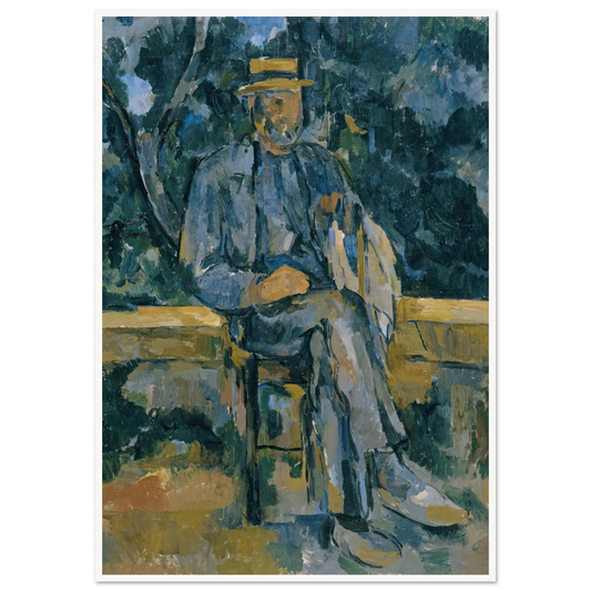 Portrait of Peasant (from 1905 until 1906) Art Print | Paul Cezanne - Framed Poster - 30x40 cm / 12x16″ - Black frame