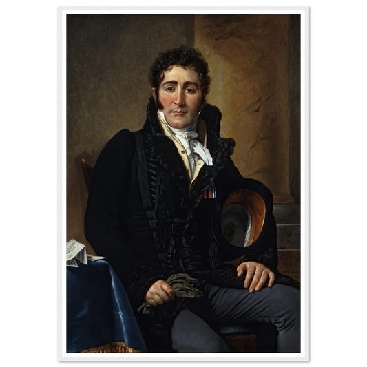 Portrait of the Comte de Turenne (1816) Art Print | Jacques Louis David - Framed Poster - 30x40 cm / 12x16″ - Black frame