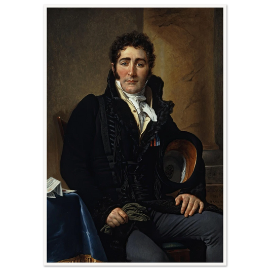Portrait of the Comte de Turenne (1816) Art Print | Jacques Louis David - Framed Poster - 30x40 cm / 12x16″ - Black frame