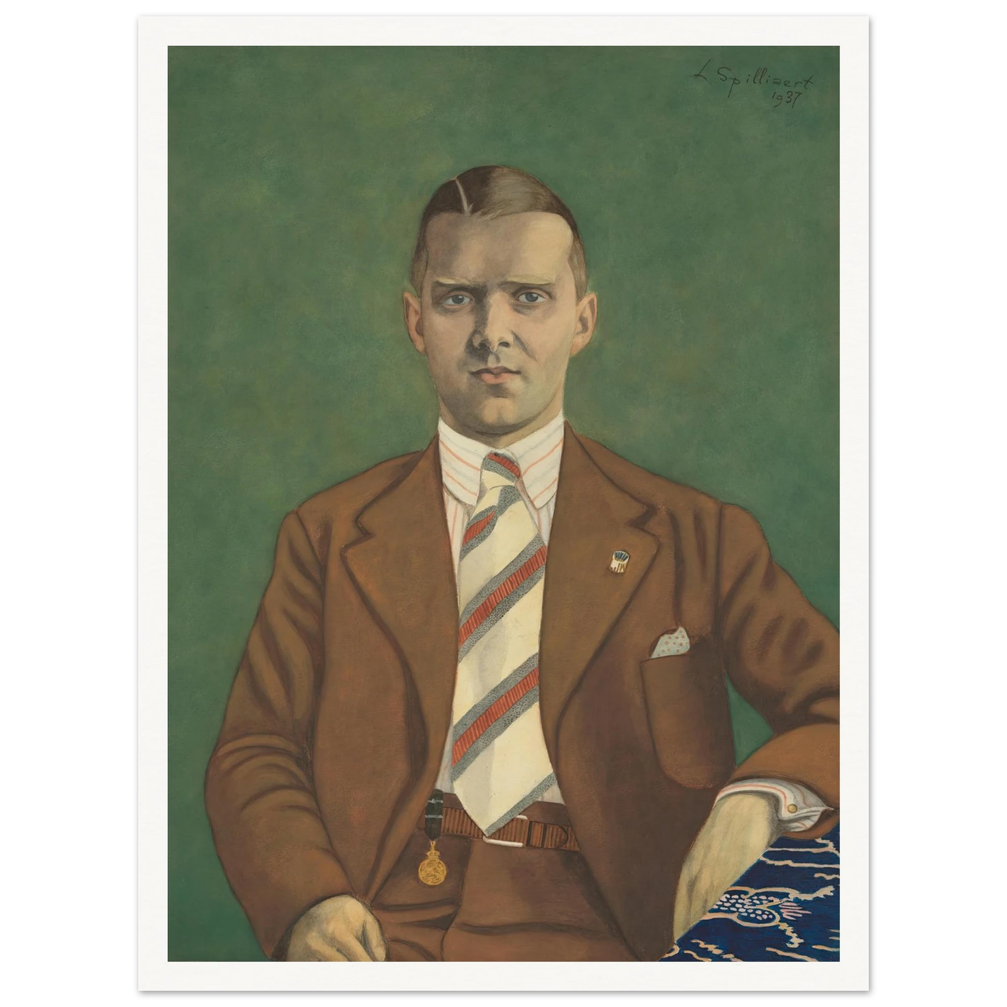 Portret van Adolphe Van Glabbeke (1937) Art Print | Leon Spilliaert - Framed Poster - 30x40 cm / 12x16″ - Black frame
