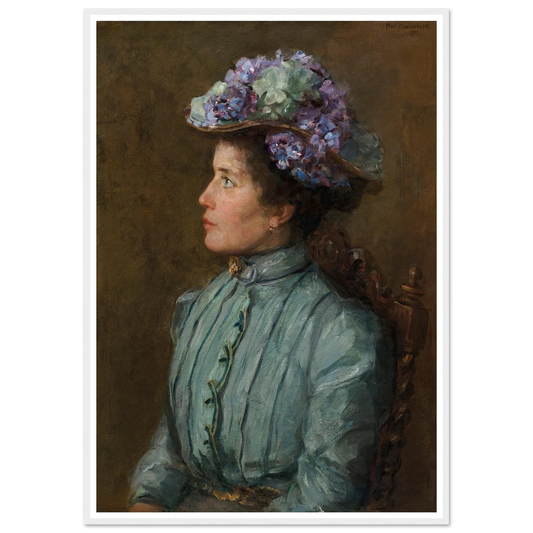 Portret van Elisabeth Sophia Maria (Betsy) Cavalini (1901) Art Print | Piet Mondrian - Framed Poster - 30x40 cm / 12x16″ - Black frame