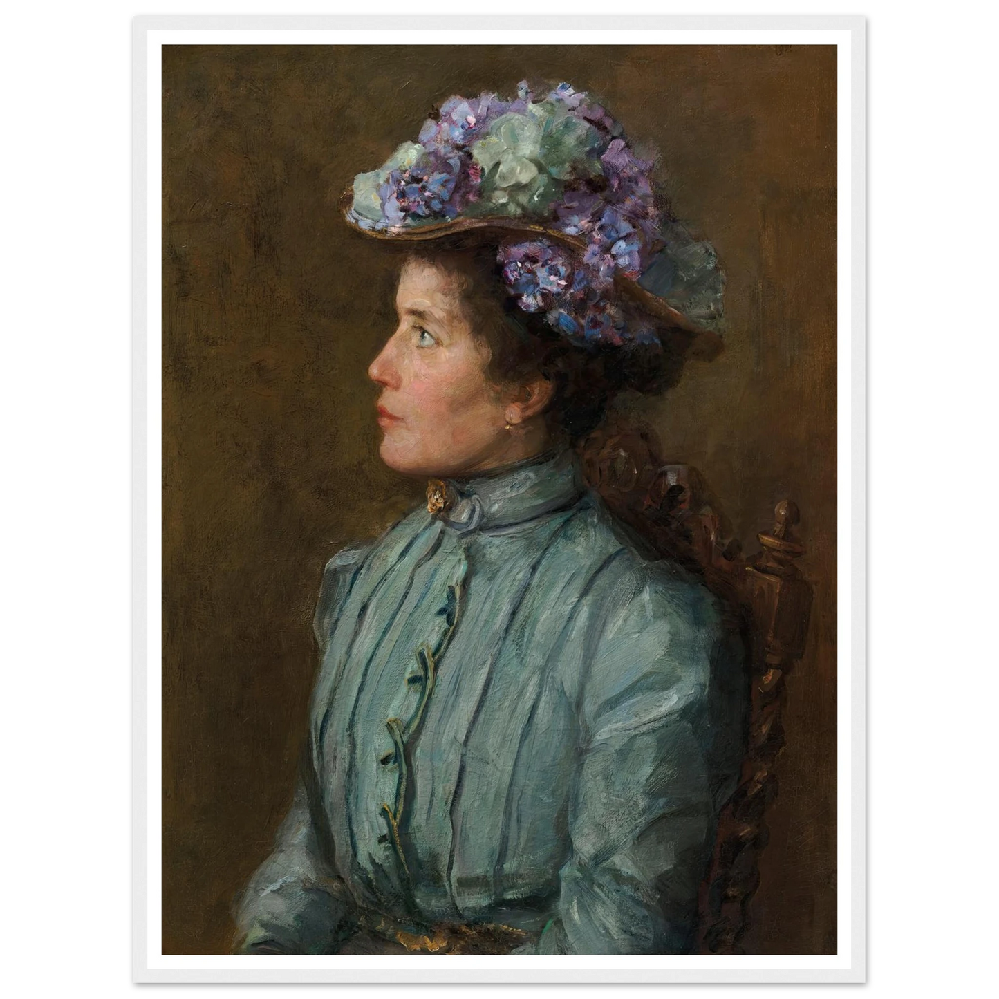 Portret van Elisabeth Sophia Maria (Betsy) Cavalini (1901) Art Print | Piet Mondrian - Framed Poster - 30x40 cm / 12x16″ - Black frame