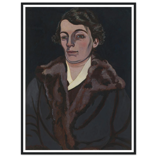 Portret van mevrouw Storck-Hertoghe (1925) Art Print | Leon Spilliaert - Framed Poster - 30x40 cm / 12x16″ - Black frame