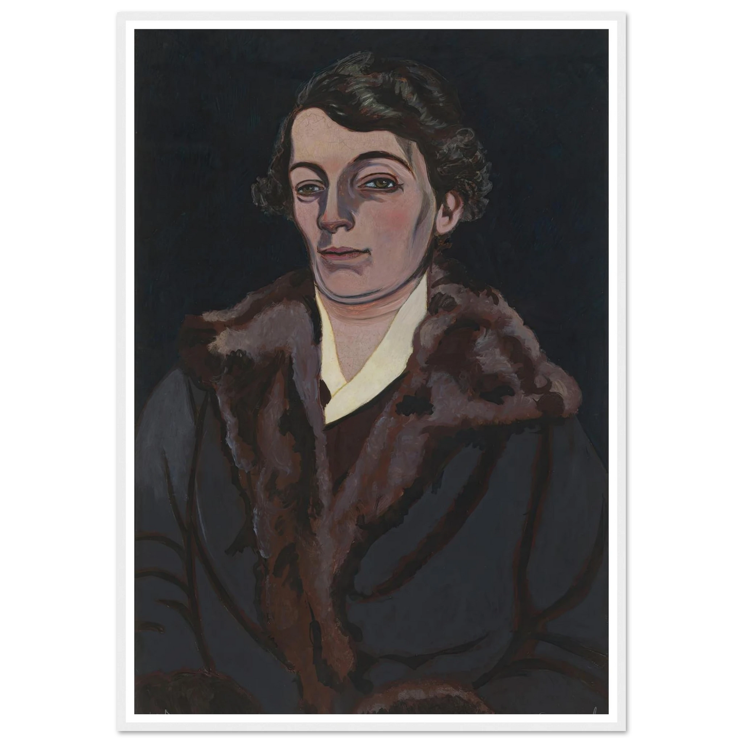 Portret van mevrouw Storck-Hertoghe (1925) Art Print | Leon Spilliaert - Framed Poster - 30x40 cm / 12x16″ - Black frame